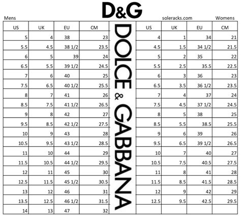 dolce and gabbana size guide.